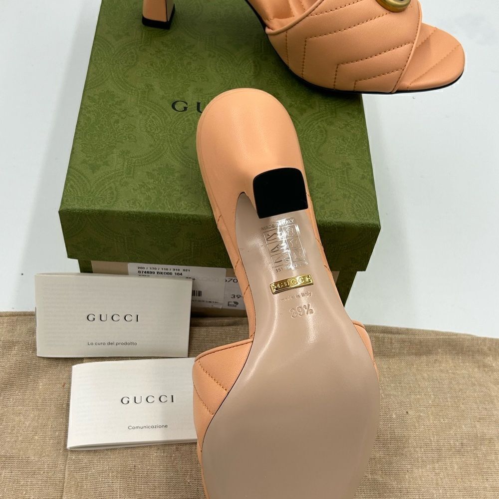 Women’s Gucci Marmont, leather mules size 39.5 made in Italy - Picture 5 of 10